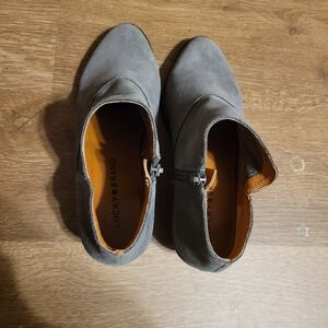 Lucky Brand Charcoal Suede Ankle Boots